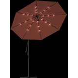  Konzolni vrtni suncobran s LED svjetlima 350 cm terakota | shoptok.hr