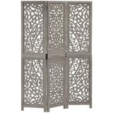 Sobna pregrada s 3 panela siva 120 x 165 cm masivno drvo manga | shoptok.hr