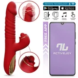 INTOYOU App Series Ascen Thrusting & Waving Vibrator with App Red