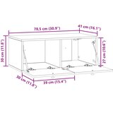 TV ormar za zid Zidne Bijela visokog sjaja 78,5 x 41 x 30 cm | shoptok.hr