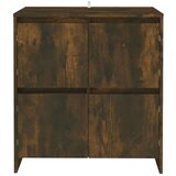 vidaXL komoda 2 kosa dimljeni hrast 70x41x75 cm iverna plošča | Shoptok.si