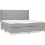  Krevet s oprugama i madracem svjetlosivi 200 x 200cm od tkanine | shoptok.hr