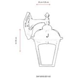 Opviq Vanjska zidna lampa BAP-68185-BSY-M3, 33 cm, E27, 40W, IP65, Crna | Eponuda.ba