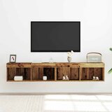  Set TV komoda s LED svjetlima 2 pcs Staro drvo 80 x 30 x 30 cm | shoptok.hr