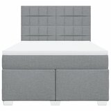  Krevet box spring s madracem svjetlosiva 160x200 cm tkanina | shoptok.hr