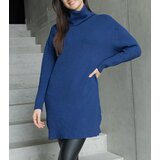UR/CEO Long dark blue soft turtleneck sweater Kali Cijene