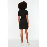 Trendyol Black Buckle Detailed Corduroy Knitted Dress | ePonuda.com