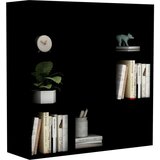 vidaXL knjižna omara črna 98x30x98 cm iverna plošča | Shoptok.si