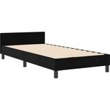 vidaXL črn okvir postelje 90x190 cm žamet, (22054024) | Shoptok.si
