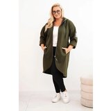 Kesi Włoski Elegant Plus Size women's coat with a collar and large pockets fango | shoptok.hr