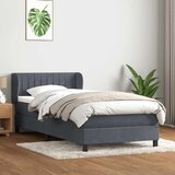 vidaXL Box Spring krevet s madracem tamno sivi 80x210 cm baršun Cijene