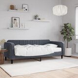 vidaXL Dnevna postelja z vzmetnico temno siva 90x200 cm žamet Cene