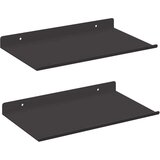  Polica na zidu s policom Zidne 2 pcs Crna 80 x 9 x 2.5 cm | shoptok.hr