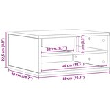  Držač za printer Staro drvo 49 x 40 x 22.5 cm Konstruirano drvo | shoptok.hr