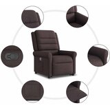  Naslonjač na podizanje tamnosmeđi od tkanine | shoptok.hr