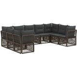  Sjedeća garnitura za vrt 9 kom. Siva poliratan 62 x 62 x 70 cm | Shoptok.si