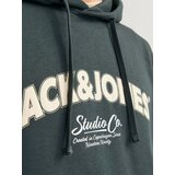 Jack & Jones Sweater majica 'JORBRONX' kraljevski zelena / vuneno bijela | shoptok.hr