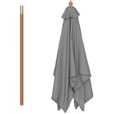 Vanjski suncobran s drvenim stupom 150 x 200 cm antracit | shoptok.hr
