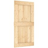  Klizna vrata Prirodna i bijela 100 x 210 cm Čvrsta borovina | shoptok.hr