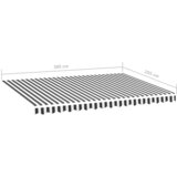  Zamjenska tkanina za tendu antracit-bijela 4 x 3 m | Eponuda.com