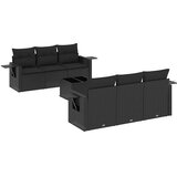  7-dijelni set vrtnih sofa od poliratana s jastucima crni | shoptok.hr