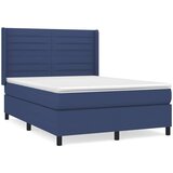  Box spring postelja z vzmetnico modra 140x200 cm blago, (20897620) | Shoptok.si