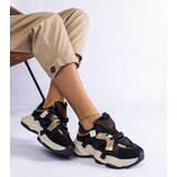 Gemre Black sneakers with gold inserts Candra Cijene