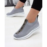 Resti Women's slip-on sports shoes with lettering in gray Cerppa- Footwear | shoptok.hr