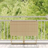 vidaXL Zložljiva vrtna miza Beige 90x51x75 cm Poly Rattan | Shoptok.si