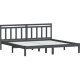  Okvir za krevet od masivne borovine sivi 200 x 200 cm | Eponuda.com