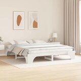 Krevetna konstrukcija Bijelo 200 x 200 cm Čvrsto borovo drvo Bijela 207 x 207 x 30 cm | shoptok.hr