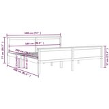  Za krevet od masivne borovine boja meda 180 x 200 cm | shoptok.hr