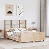  Krevet s regalom za knjige bez madraca 135x190 cm masivno drvo | shoptok.hr