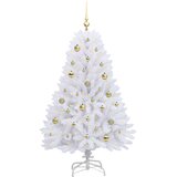 Umjetno božićno drvce s nogom Bijela 150 cm PVC i čelik | shoptok.hr