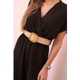 Kesi Włoski Overalls with a decorative belt at the waist brown | Shoptok.si