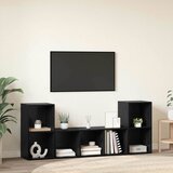  Set TV komoda Zidne 3 pcs Crna Konstruirano drvo | shoptok.hr