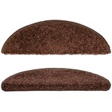  Prostirke za stepenice 15 kom 56x17x3 cm smeđe poluokrugle | shoptok.hr