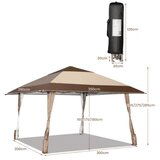 Gazebo paviljon sa mehanizmom 390x390cm Bež | ePonuda.com