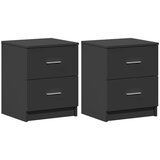 vidaXL Nočne omarice 2 kosa z 2 predaloma črne 40x36x50 cm, (5000298721) Cene