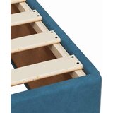 Krevet s box springom madracem i LED-om Plava 200 x 200 cm - Plava 200 x 200 cm Dizajn s rombovima | shoptok.hr