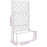  Sadilice s rešetkom 2 kom smeđe 65 x 33 x 135 cm WPC - Smeđa 65 x 33 x 135 cm 2 | shoptok.hr