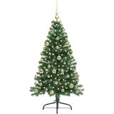 vidaXL Umjetna preddekorirana božićna jelka Zelena 150 cm PVC | Shoptok.si