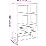 vidaXL Visoka omara bela 68,5x39x111,5 cm hladno valjano jeklo | Shoptok.si