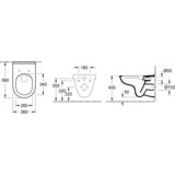 Villeroy & Boch brezrobna viseča WC školjka O.novo (5660R001) + deska s počasnim zapiranjem (9M38S101) | Shoptok.si