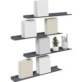  Polica na zidu s policom Zidne 4 pcs Antracit 60 x 9 x 2 5 cm - Antracit 60 x 9 cm 4 | shoptok.hr