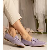Gemre Purple women's perforated loafers with decoration Mensory | Shoptok.si