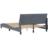  Okvir kreveta s LED-om bez madraca Hanko tamnosivi 140x190 cm baršunasti | Eponuda.com