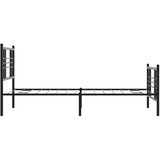  Metalni okvir kreveta uzglavlje i podnožje crni 100x200 cm | shoptok.hr