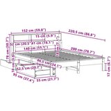  Krevet s regalom z knjige bez madraca bijeli 140x200cm borovina | shoptok.hr
