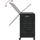  Košara za rublje s kotačima crna 66x35x60 cm od ratana | shoptok.hr